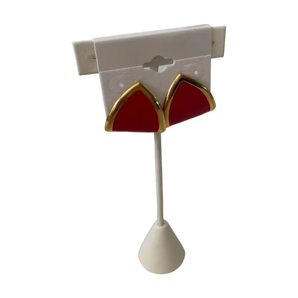 Vintage Red & Gold Earrings.